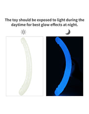 LoveToy - Lumino Play - Dubbele Dildo - 37 cm - Glow In The dark-Erotiekvoordeel.nl