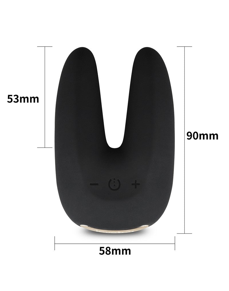 LoveToy - O-Sensual Rapture Twin - Clitoris of Tepel Vibrator - Zwart-Erotiekvoordeel.nl