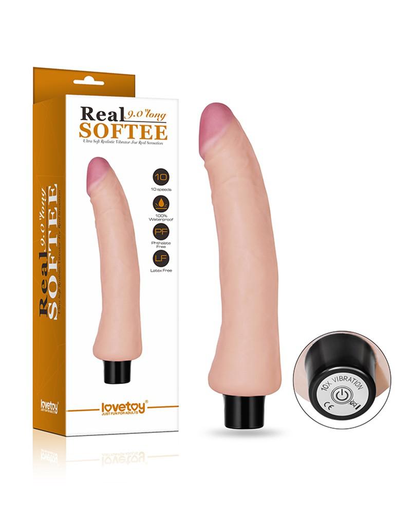 LoveToy - Real Softee - Realistische Zachte Vibrator - 23 cm-Erotiekvoordeel.nl