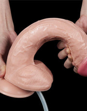 LoveToy - Realistische Squirt Dildo 28 cm - Waterbestendige PVC Dildo in Nude kleur met Squirt functie-Erotiekvoordeel.nl