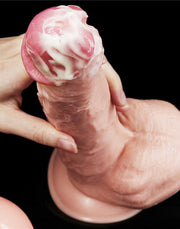 LoveToy - Realistische Squirt Dildo 28 cm - Waterbestendige PVC Dildo in Nude kleur met Squirt functie-Erotiekvoordeel.nl