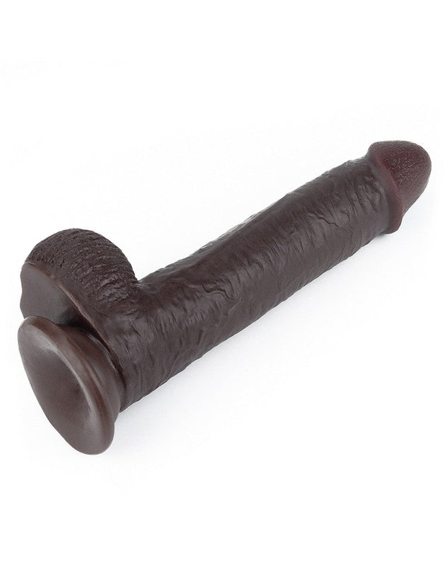 LoveToy - Realistische XXL Dildo Met Zuignap 23 x 4 cm - Bruin-Erotiekvoordeel.nl