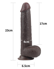 LoveToy - Realistische XXL Dildo Met Zuignap 23 x 4 cm - Bruin-Erotiekvoordeel.nl
