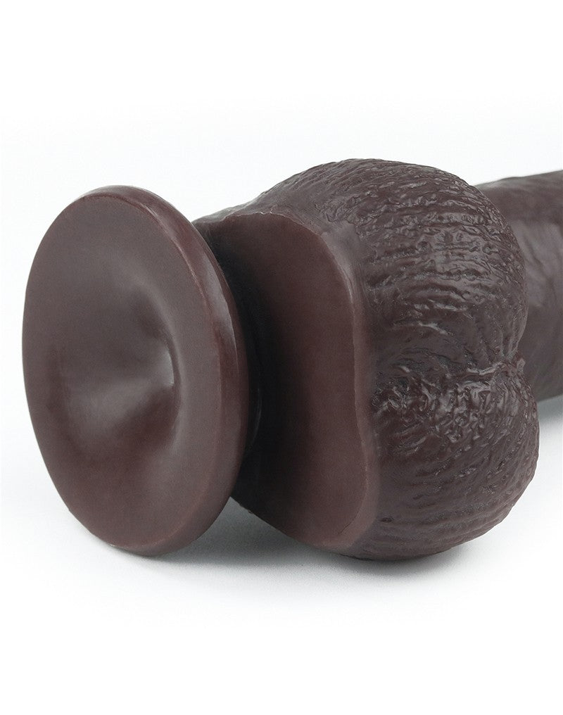 LoveToy - Realistische XXL Dildo Met Zuignap 23 x 4 cm - Bruin-Erotiekvoordeel.nl