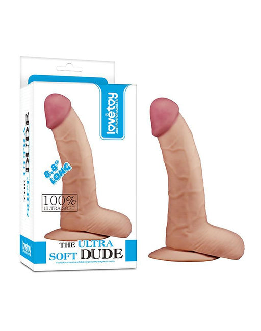 Lovetoy - The Ultra Soft Dude - Realistische Dildo - 22.5 cm-Erotiekvoordeel.nl