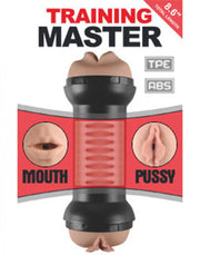 LoveToy - Training Master - Dubbele Masturbator - Mouth & Pussy-Erotiekvoordeel.nl