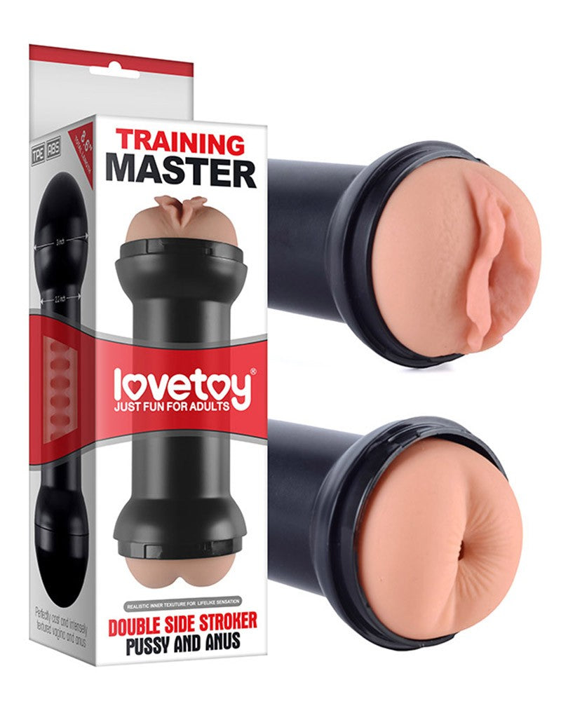 LoveToy - Training Master - Dubbele Masturbator - Pussy & Ass-Erotiekvoordeel.nl