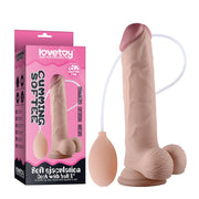 LoveToy - Zachte Spuitende Dildo - Met Squirt Functie - 23 cm - Lichte Huidskleur-Erotiekvoordeel.nl