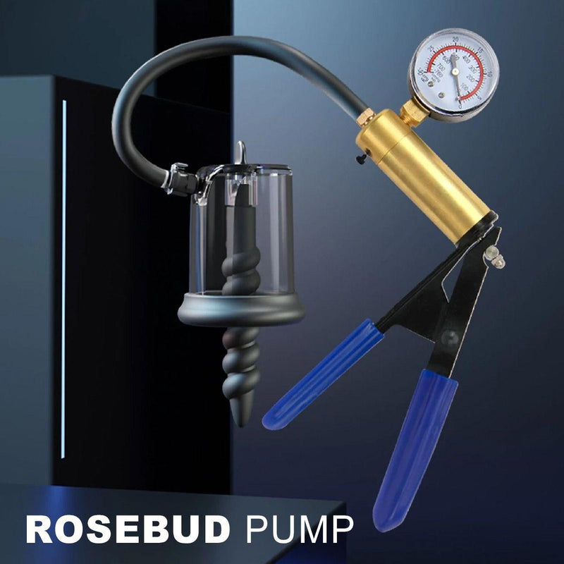 LuvPump - Rosebud Pump - Manual Anal Pump - Double Stimulation - Brass Pump Pistol-Erotiekvoordeel.nl