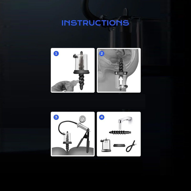 LuvPump - Rosebud Pump - Manual Anal Pump - Dual Stimulation - Brass Pump Pistol-Erotiekvoordeel.nl