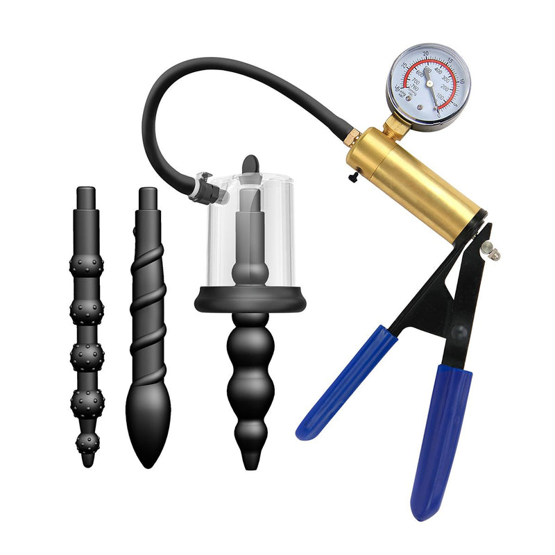 LuvPump - Rosebud Pump - Manual Anal Pump - Dual Stimulation - Brass Pump Pistol-Erotiekvoordeel.nl