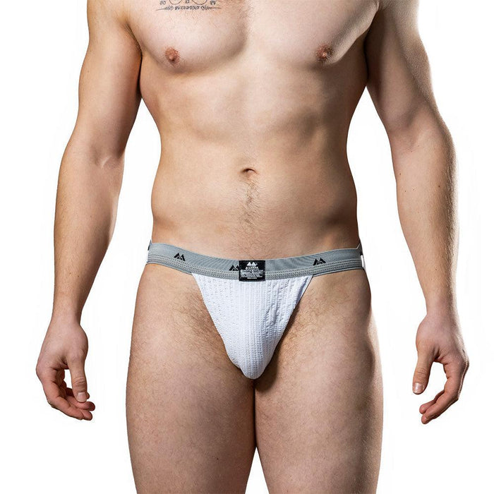 MM - Original Jock Collection - Jockstrap - Tailleband 2,5 cm - Wit/Grijs-Erotiekvoordeel.nl