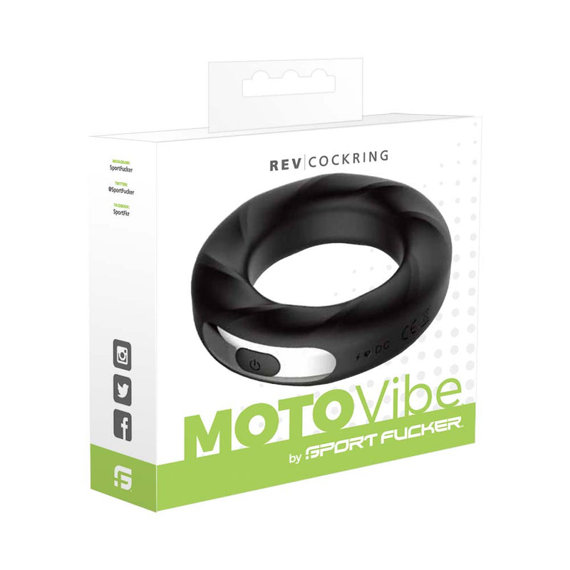 MOTOVibe - Rev Cockring - Anneau pénien vibrant - Noir-Erotiekvoordeel.nl