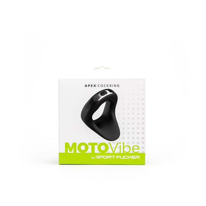 MOTOVibe by Sport Fucker - Apex - Vibrerende Teardrop Cockring - Zwart-Erotiekvoordeel.nl