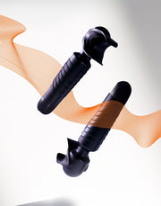 ManWan - Man.Wand EVO - Rechargeable Masturbator and Wand Vibrator - Black Plum-Erotiekvoordeel.nl
