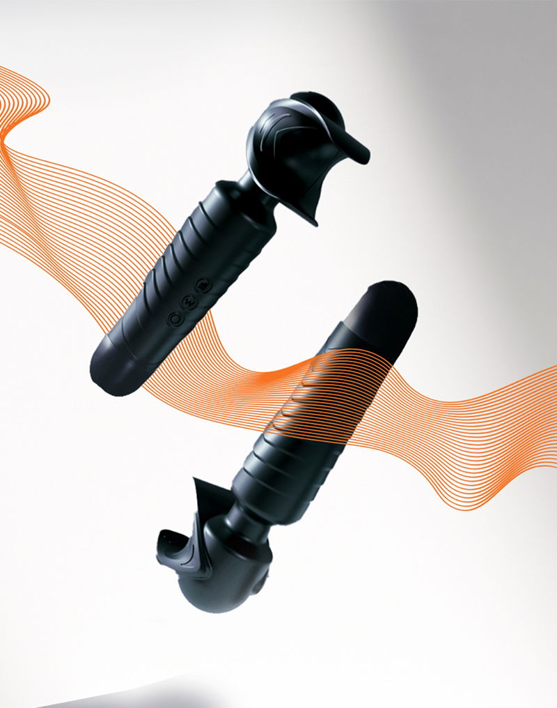 ManWan - Man.Wand EVO - Masturbateur rechargeable et vibromasseur à main - Gris pin - Erotiekvoordeel.nl