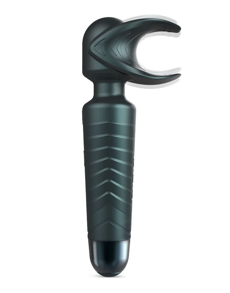 ManWan - Man.Wand EVO - Masturbateur rechargeable et vibromasseur à tige - Gris pin - Erotiekvoordeel.nl