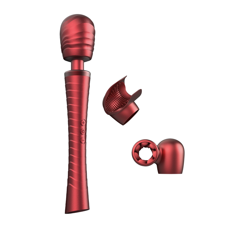 ManWan - Man.Wand Edgy - Wand Vibrator for Her & Him - Red Velvet-Erotiekvoordeel.nl