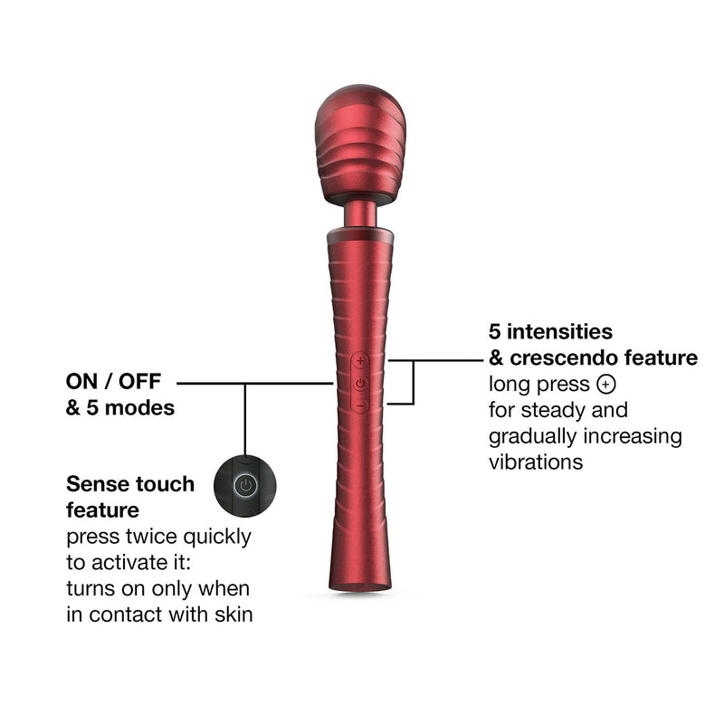 ManWan - Man.Wand Edgy - Wand Vibrator for Her & Him - Red Velvet-Erotiekvoordeel.nl