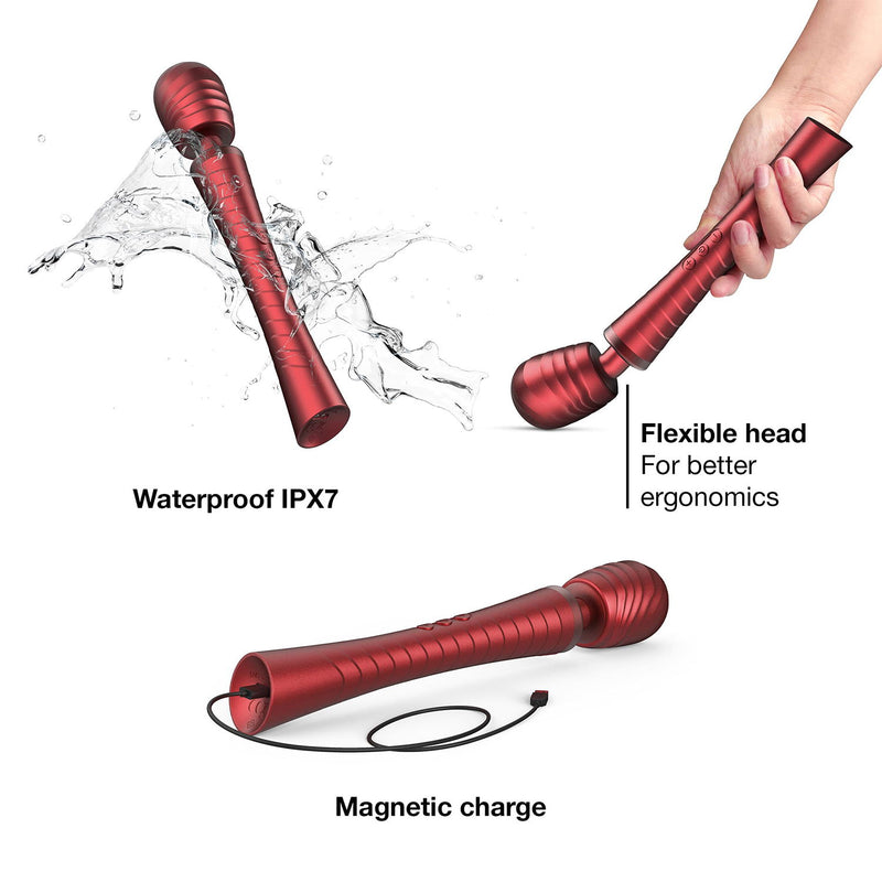 ManWan - Man.Wand Edgy - Wand Vibrator for Her & Him - Red Velvet-Erotiekvoordeel.nl