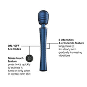 ManWan - Man.Wand Edgy - Wand Vibrator for Her & Him - Stellar Blue-Erotiekvoordeel.nl