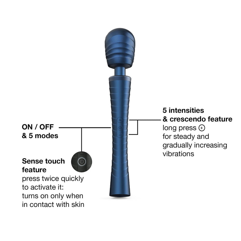 ManWan - Man.Wand Edgy - Wand Vibrator for Her & Him - Stellar Blue-Erotiekvoordeel.nl