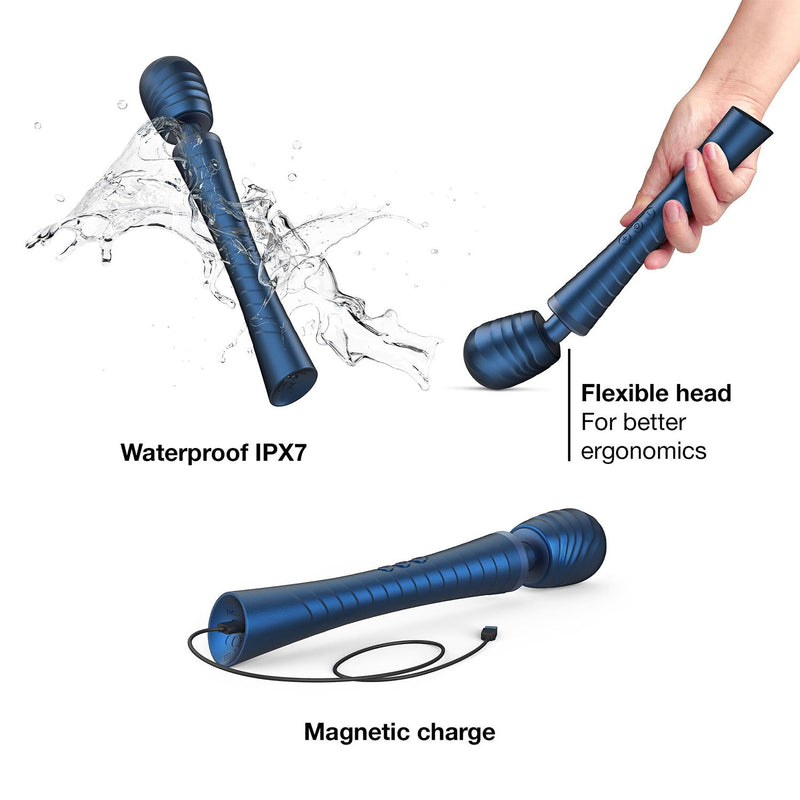 ManWan - Man.Wand Edgy - Wand Vibrator for Her & Him - Stellar Blue-Erotiekvoordeel.nl