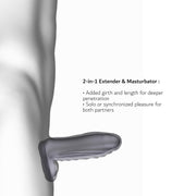 ManWan - Ryzer MAX - Extenseur pénien et manchon de masturbation souple - Black Plum -Erotiekvoordeel.nl