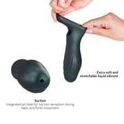 ManWan - Ryzer MAX - Extenseur pénien et manchon de masturbation souple - Pine Grey-Erotiekvoordeel.nl