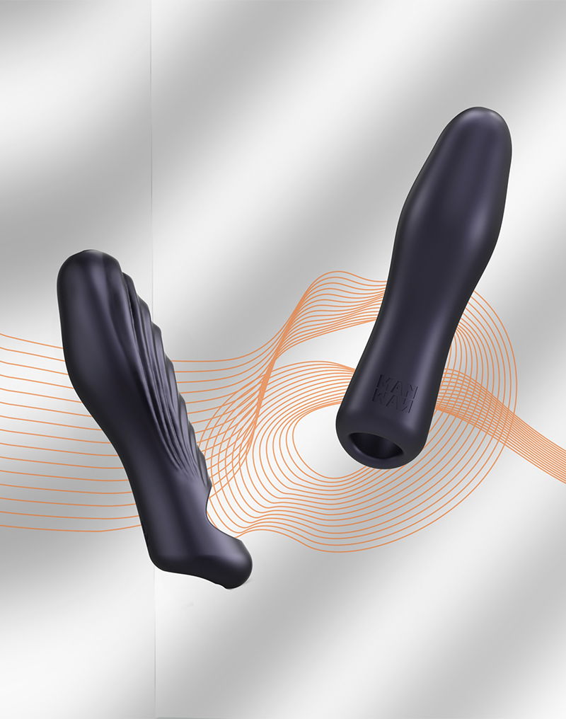 ManWan - Ryzer - Extenseur pénien et manchon de masturbation souple - Black Plum-Erotiekvoordeel.nl