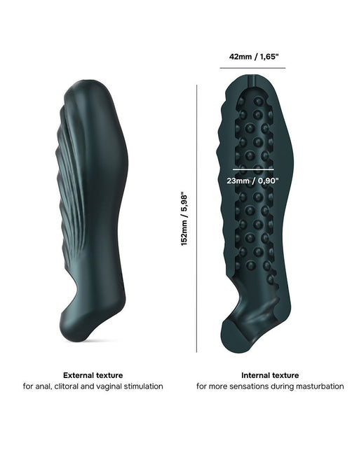 ManWan - Ryzer - Penis Extender and Soft Masturbation Sleeve - Pine Grey-Erotiekvoordeel.nl