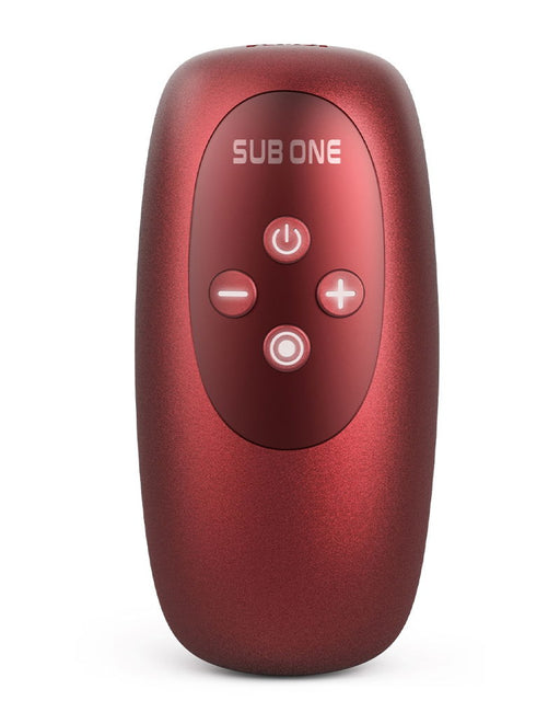 ManWan - Sub One - Vibrating Masturbator with Tapping Feature - Velvet Red-Erotiekvoordeel.nl