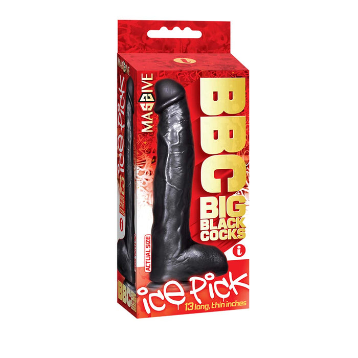 Massive - Big Black Cock - Ice Pick - 33 cm-Erotiekvoordeel.nl