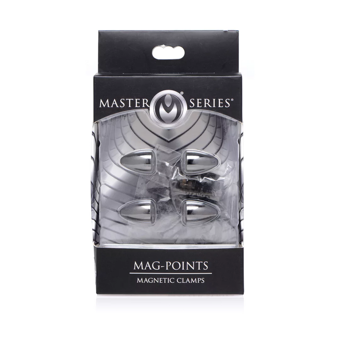 Master Series - Mag-Points - Magnetische Tepelklemmen - Zwart Chroom-Erotiekvoordeel.nl
