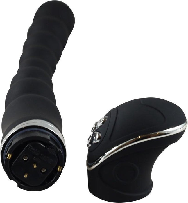 Master Series - Scepter - Anaal Vibrator - 10 snelheden - Siliconen - Zwart-Erotiekvoordeel.nl