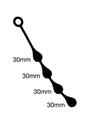 Mister B - Perles anales - 4 Anal Drops - Silicone - Noir - Erotiekvoordeel.nl