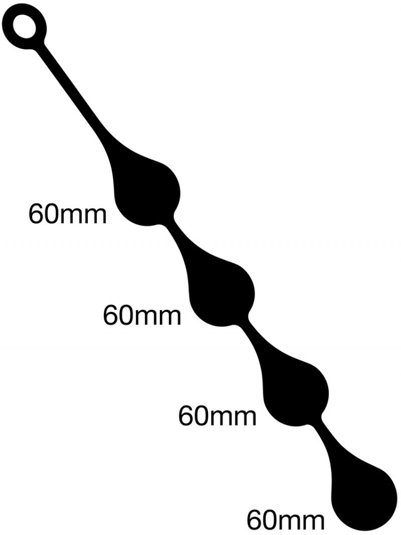 Mister B - Perles anales - 4 Anal Drops - Silicone - Zwart-Erotiekvoordeel.nl