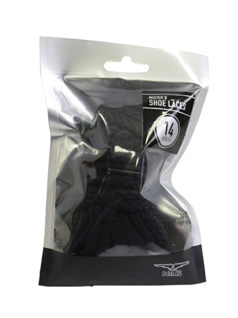 Mister B - Cordones - Cordones negros para botas de 14 ojales - Shoe Laces Black 14 Hole-Erotiekvoordeel.nl