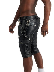 Mister B - Zwart Lederen Beenharnas - Tuigje - Verkrijgbaar in S/M en L/XL-Erotiekvoordeel.nl