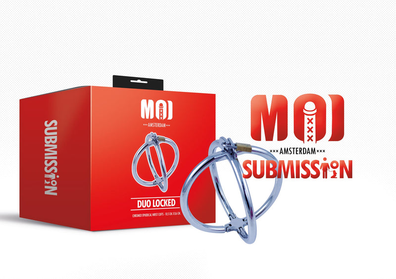 Moi - Duo Locked - Verchromte kugelförmige Handfesseln - Edelstahl - Silber - Erotiekvoordeel.nl