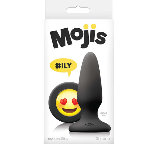 Moji's - ILY - Buttplug met Emoji - Medium - Zwart-Erotiekvoordeel.nl