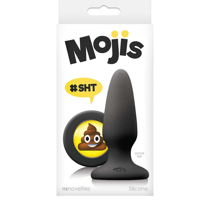 Moji's - SHT - Buttplug met Emoji - Medium - Zwart-Erotiekvoordeel.nl