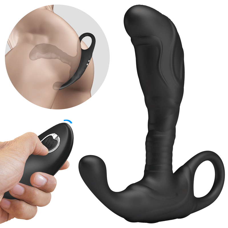 Mr. Play - Super Power - Prostate Stimulator with Remote Control - Zwart-Erotiekvoordeel.nl