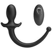 Mr. Play - Super Power - Vibrating Dog Tail Butt Plug with Remote Control - Black-Erotiekvoordeel.nl