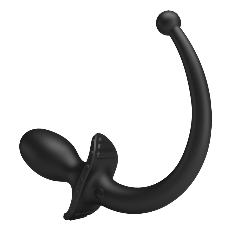 Mr. Play - Super Power - Vibrating Dog Tail Butt Plug with Remote Control - Black-Erotiekvoordeel.nl