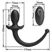 Mr. Play - Super Power - Vibrating Dog Tail Butt Plug with Remote Control - Black-Erotiekvoordeel.nl