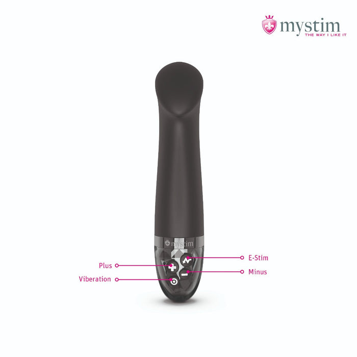 Mystim - Electrosex - Right On Ron - E-stim Vibrator - Black-Erotiekvoordeel.nl