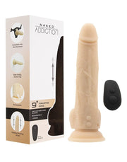 Naked Addiction - Stotende Dildo Met Zuignap En Afstandsbediening - Dubbellaags Siliconen - 18 cm-Erotiekvoordeel.nl