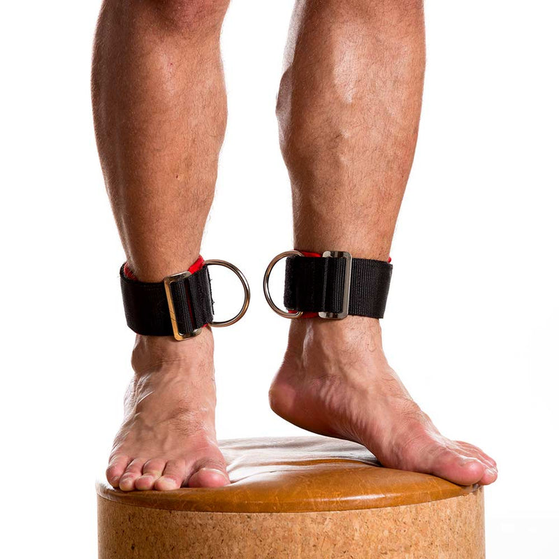 665 - Universele Boeien met Klittenband - Neopreen - Zwart/ Rood-Erotiekvoordeel.nl