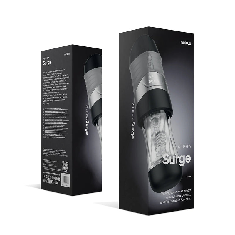 Nexus - Alpha Surge - Masturbador recargable-Erotiekvoordeel.nl